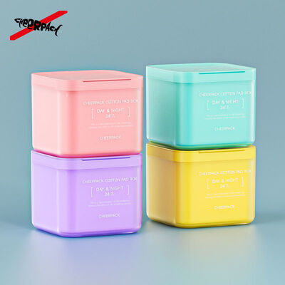 chất lượng  100 Sheet Skincare Cotton Pad Box 2.0 Bulk Order Plastic Jars with Removable PP Liner Food Grade for Cosmetic Brands/OEM nhà máy