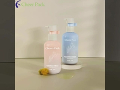 300ml Flip Top Cap HDPE Plastic Shampoo Babycare Pink Bottle Lotion Pump cho bao bì mỹ phẩm