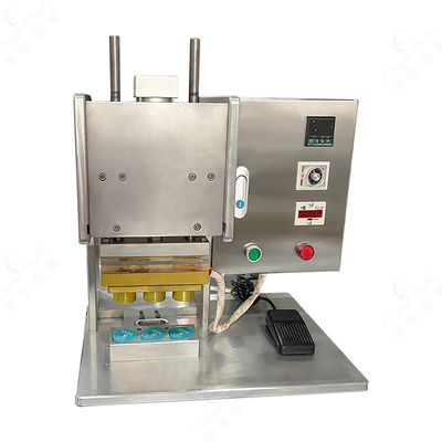 Máy niêm phong nhiệt bán tự động nhỏ cho túi đứng đứng và ly viên nang