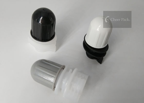 Sản phẩm chăm sóc tóc Pour Caps Spout Với ​​Vật liệu PE đen, OEM ODM Dịch vụ
