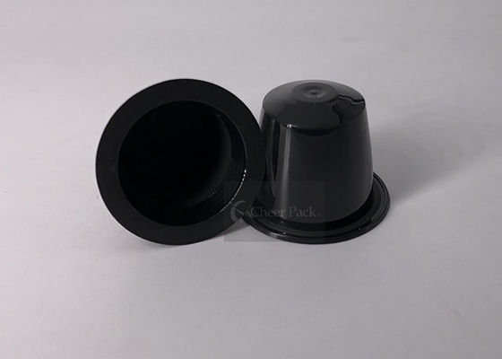 Thực phẩm màu đen Cốc cà phê Pod Capsules Vật liệu PP với dung tích 8g, OEM ODM Dịch vụ