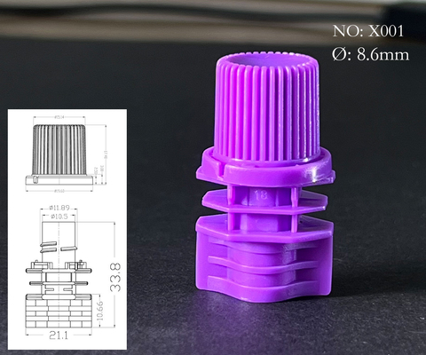 8.6mm đường kính bên trong Mũi vòi nhựa làm bằng vật liệu PE cho túi vòi
