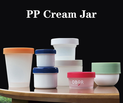 Vật liệu PP PCR 50ml 100ml 200ml hộp miệng rộng cho mỹ phẩm kem kem đá, bánh mousse và kem