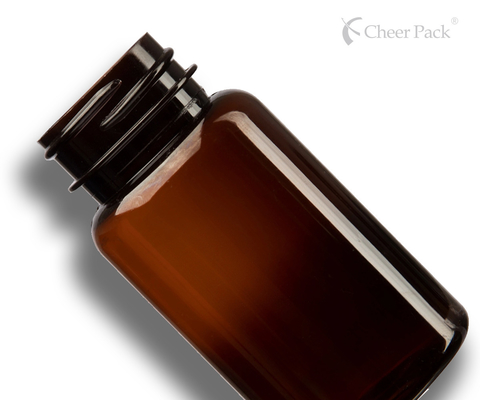 6.75 oz 200 ml Amber màu xanh đậm Polyester sản phẩm y tế Nhựa đóng gói chai nắp 38mm 38-400