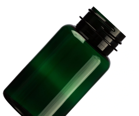 6.75 oz 200 ml Amber màu xanh đậm Polyester sản phẩm y tế Nhựa đóng gói chai nắp 38mm 38-400