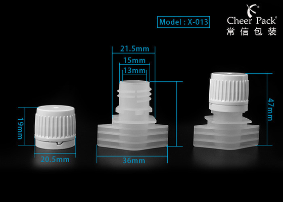 13mm Plastic Spout Caps sử dụng trên bao bì túi chất tẩy rửa