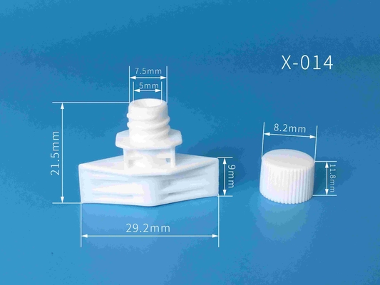5mm Plastic Spout Caps sử dụng trên bao bì túi đứng để đóng gói thực phẩm &amp; mỹ phẩm