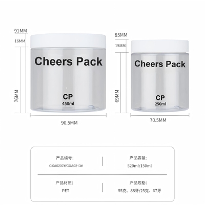 Các thùng nhựa PET trong suốt loại thực phẩm phổ biến với LIDS vít
