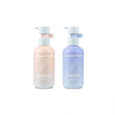 250ml Flip Top Cap HDPE Plastic Shampoo Babycare Pink Bottle Lotion Pump Cho Bao bì mỹ phẩm