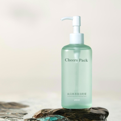 Xanh sang trọng 50ml 100ml 450ml vòng nhựa kem dưỡng da chai PP vật liệu Press Pump Squeeze chai cho chăm sóc da Shampoo