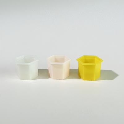 1.3ml Hexagon PP Plastic Cup with Aluminum Foil Lid for Cosmetics