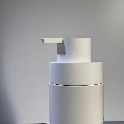 chai mỡ hình tròn PET mỹ phẩm với máy bơm báo chí và tùy chỉnh màu sắc in màn hình lụa cho bao bì làm đẹp