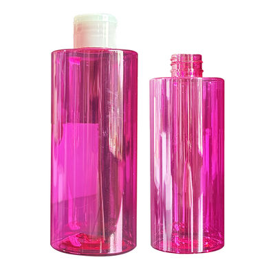 Ưu tiên cung cấp chai kem nhựa PET màu đỏ rõ ràng với nắp đĩa nén và dung lượng 300/400/500ml