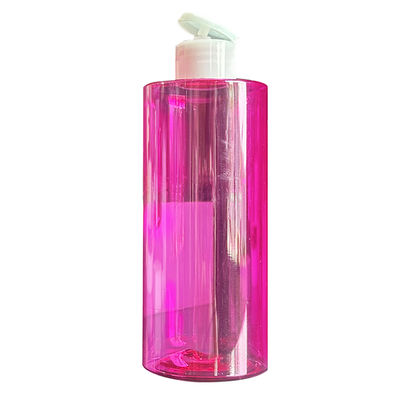Ưu tiên cung cấp chai kem nhựa PET màu đỏ rõ ràng với nắp đĩa nén và dung lượng 300/400/500ml