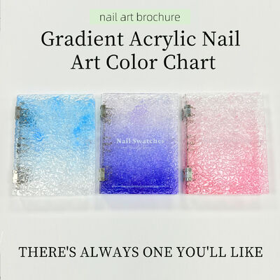 Bảng hiển thị nghệ thuật móng tay từ tính acrylic có thể tháo rời với sách màu gradient 120/180/240 màu, dụng cụ nhựa cho đầu móng gel