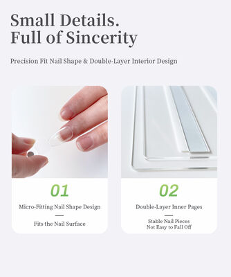 Bảng hiển thị nghệ thuật móng tay từ tính acrylic có thể tháo rời với sách màu gradient 120/180/240 màu, dụng cụ nhựa cho đầu móng gel