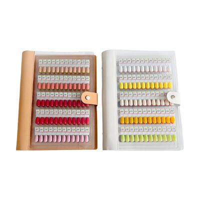 Professional Detachable Acrylic Magnetic Nail Art Display Board 120/180/240 Gradient Colors Solid Plastic Tool for Nail Gel Tips (Bảng hiển thị nghệ thuật móng có thể tháo rời bằng Acrylic từ tính)