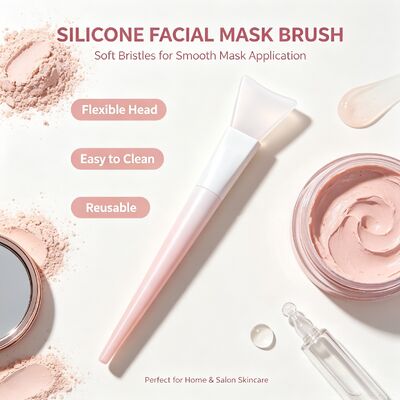 Dụng cụ bôi mặt nạ silicon mềm Bàn chải tay cầm silicon Kem chăm sóc da có thể tái sử dụng Thìa mỹ phẩm Mặt nạ trộn Áp dụng