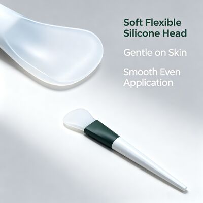 Cọ đắp mặt nạ silicon, dụng cụ thoa mặt nạ bùn mềm với đầu silicon và tay cầm ABS để thoa sản phẩm chăm sóc da đều