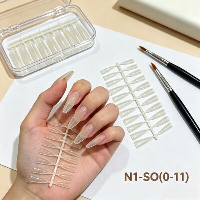Các mẹo móng rõ ràng Full Cover ABS móng giả đặt cho ấn ngón tay trên Salon nail Extension DIY nail art và cung cấp hàng loạt