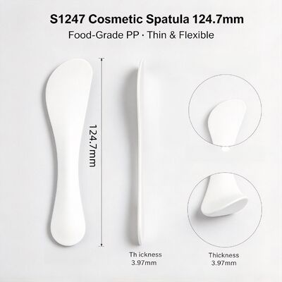 S1247 Food Grade PP Cosmetic Mixing Spatula For Beauty Salon. Lý tưởng để trộn bột mặt nạ và kem làm đẹp. Hoàn hảo cho các phòng làm đẹp, phòng spa và chăm sóc da tại nhà. bán buôn có sẵn.