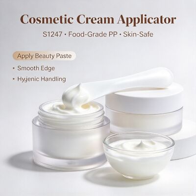 S1247 Food Grade PP Cosmetic Mixing Spatula For Beauty Salon. Lý tưởng để trộn bột mặt nạ và kem làm đẹp. Hoàn hảo cho các phòng làm đẹp, phòng spa và chăm sóc da tại nhà. bán buôn có sẵn.