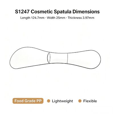 S1247 Food Grade PP Cosmetic Mixing Spatula For Beauty Salon. Lý tưởng để trộn bột mặt nạ và kem làm đẹp. Hoàn hảo cho các phòng làm đẹp, phòng spa và chăm sóc da tại nhà. bán buôn có sẵn.